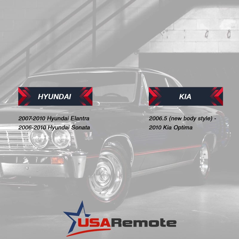 USARemote جهاز تحكم عن بُعد لدخول السيارة بدون مفتاح يناسب هيونداي إيلانتر من 2007-2010 / هيونداي سوناتا من 2006-2010 (OSLOKA-310T) - Image 4